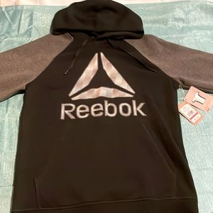 Reebok, adult small hoody,black and grey